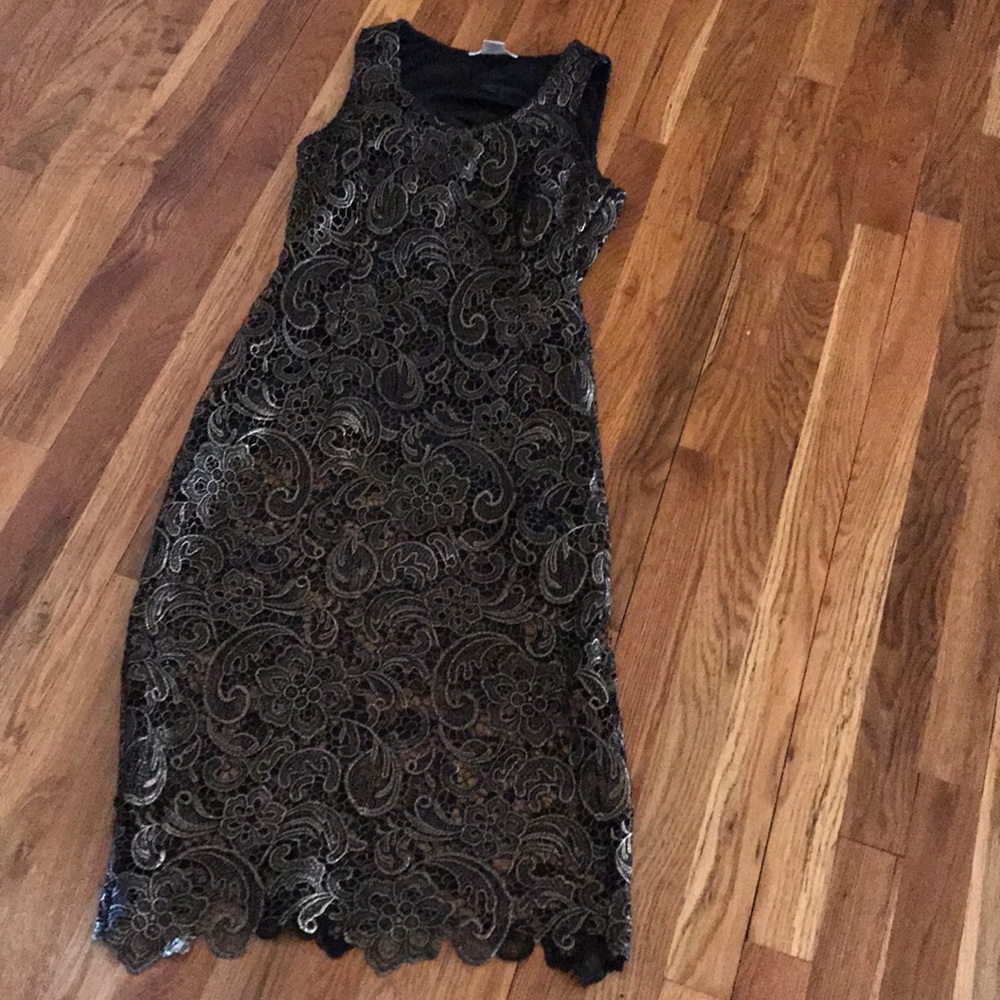 Black and gold dress